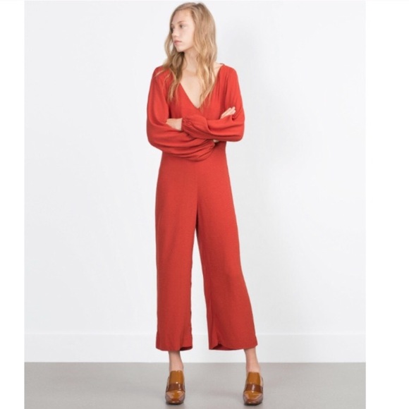 Zara Burnt Orange Jumpsuit 